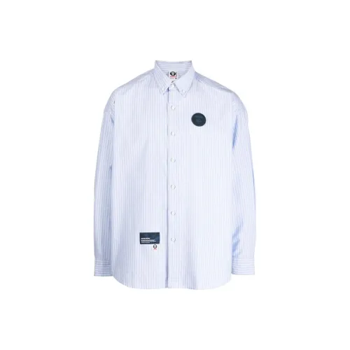 Aape Blue Men's Shirts Aape Синий Мужские Рубашки