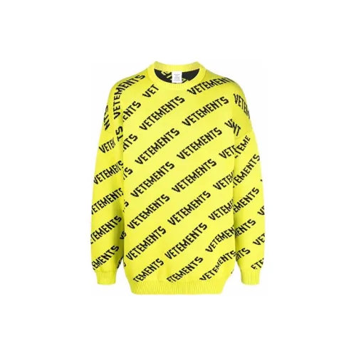 Vetements Желтые Мужские Свитера