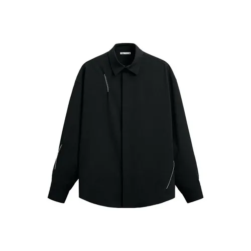 ZARA Мужские черные рубашки