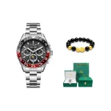 Серебряный корпус, красный.