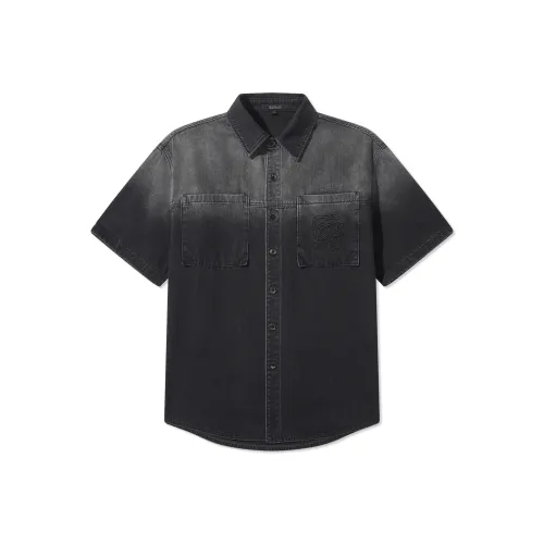 Cabbeen Рубашка Мужская Угольный Черный 01