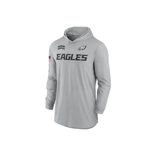 nike Dri FitNFL Philadelphia Eagles Salute To Service Edge Талисман LOCKUP Толстовка Мужской Серый