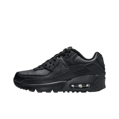 Nike Air Max 90 Low Топ Детские беговые кроссовки Черный Подростки