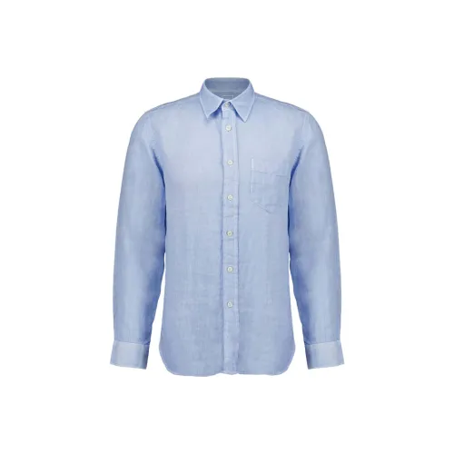 120% LINO Рубашка Мужская Светло-Синяя