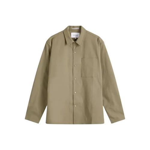 NORSE PROJECTS Рубашка Мужская Грязно-Серый Зеленый