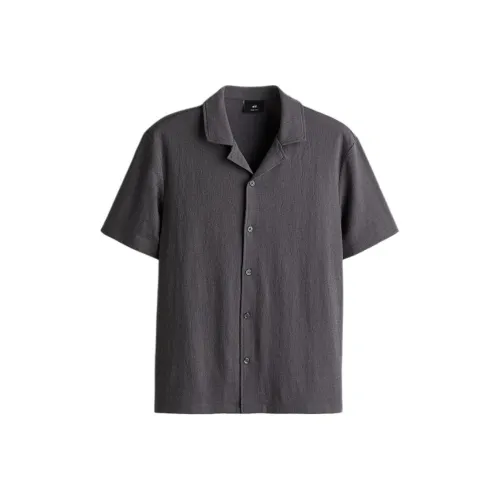 H&M Темно-серые мужские рубашки