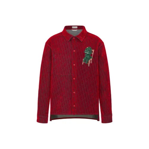 DIOR Red Men's Shirts DIOR Красные Мужские Рубашки