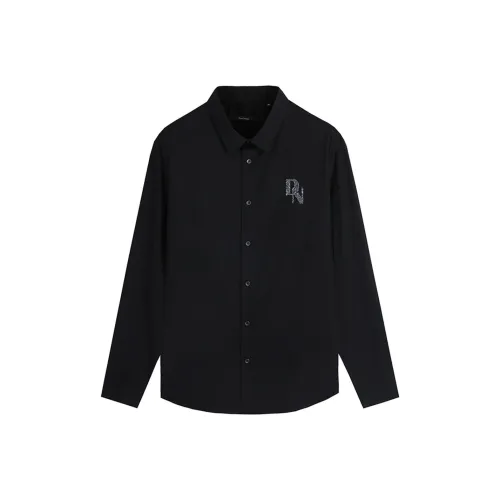 DAVID NAMAN Мужские черные рубашки