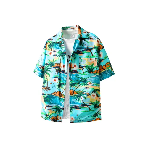 YEARNED Темно-циановая унисекс рубашка