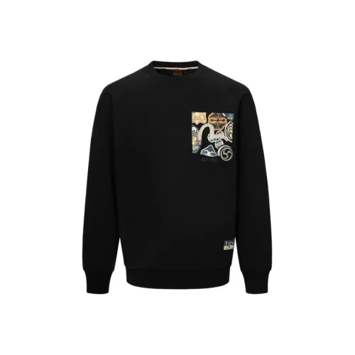 EVISU Черный Мужской Свитшот