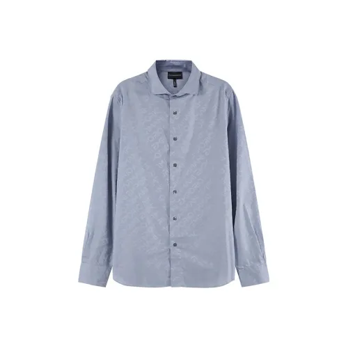 EMPORIO ARMANI FW23 Рубашка Мужская Haze Синий