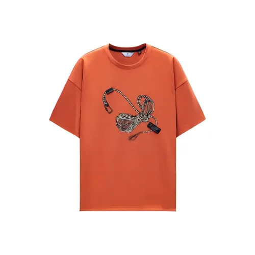 GOLDLION Оранжево-красные унисекс футболки
