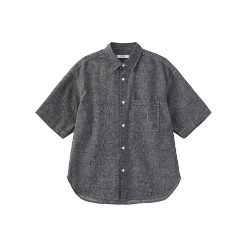 ZUO Темно-серый Мужские Рубашки