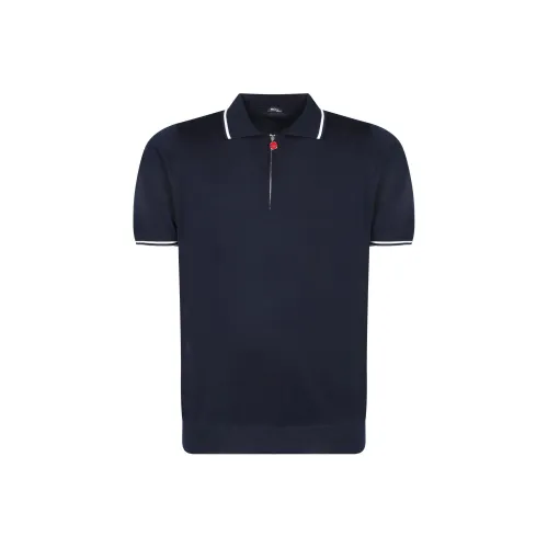 KITON Мужская поло рубашка синего цвета