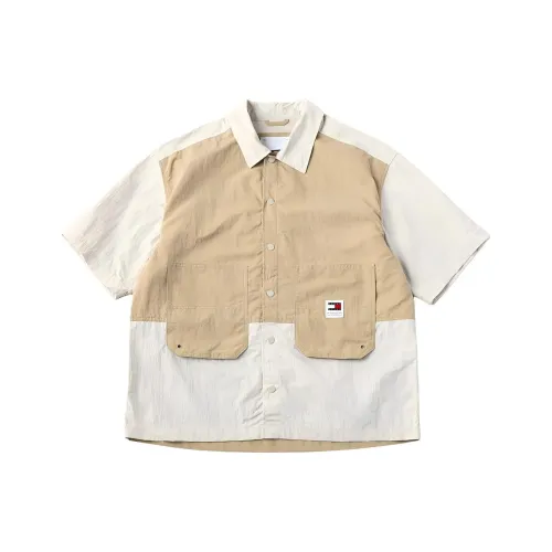 Tommy Hilfiger TJM Skate Форма Колорблок SHACK Рубашка Мужская Бежевая