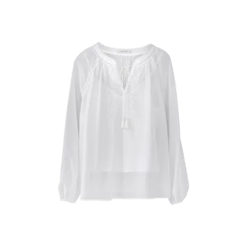 Fstudio Длинный рукав рубашка женский белый