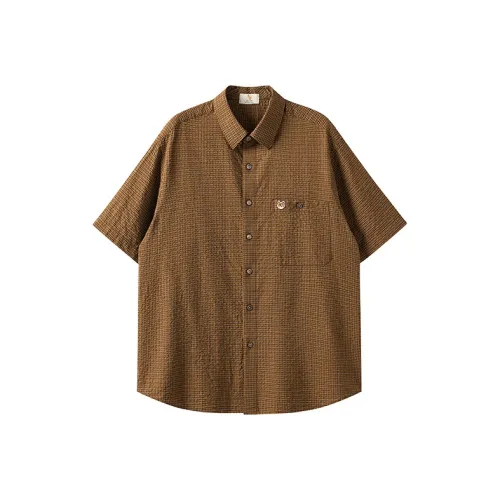 WILLIAM FOX SONS Рубашка Унисекс Оранжевая Клетка