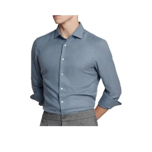 JODOLL Blue Men's Shirts JODOLL Синий Мужские Рубашки