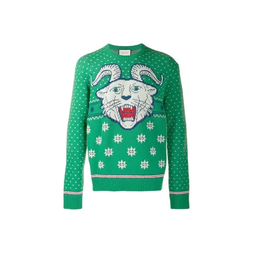 GUCCI Зеленые Мужские Свитера