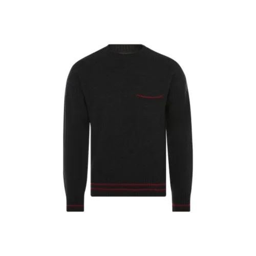 Slim Fit Свитер Мужской Темно-Серый