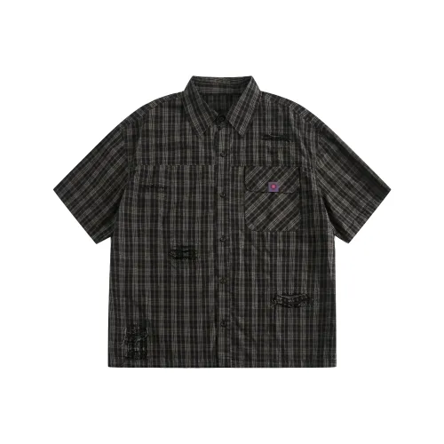 HOKLV Черная унисекс рубашка