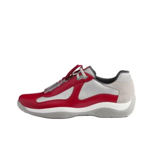 PRADA America's Cup Низкий Топ Повседневная Обувь Мужская Красная