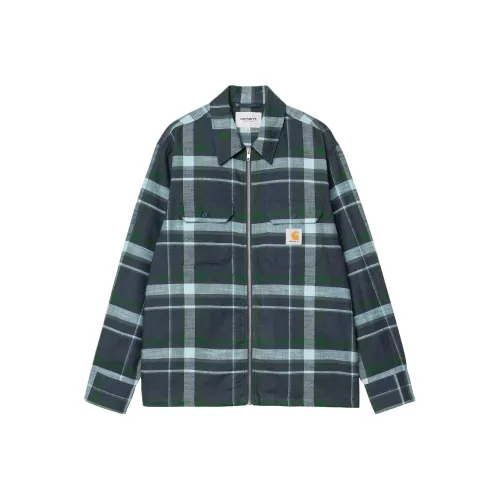 Carhartt WIP Blue Men's Shirts Кархарт WIP Синий Мужские Рубашки