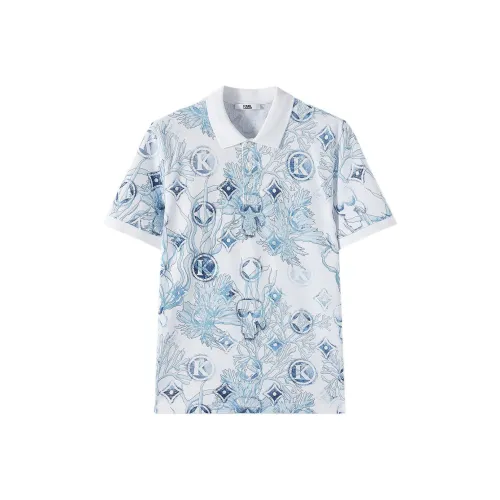 Поло Мужское Белое от KARL LAGERFELD