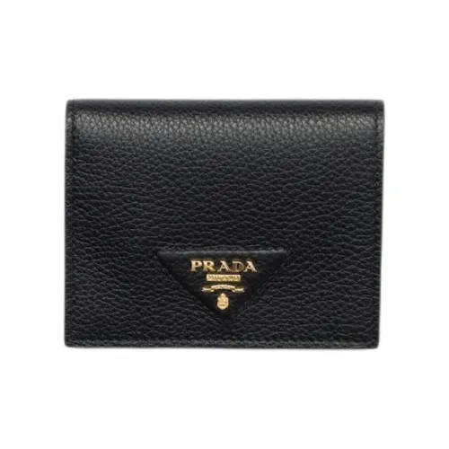 PRADA Кожа Кошелек Маленький Женский Черный