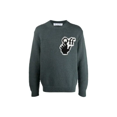 Off Белый FW21 Зеленый Мужские Свитера