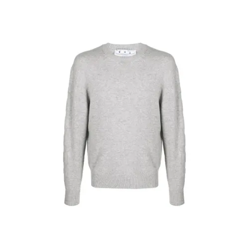 Off Белый FW20 Серый Мужские Свитера