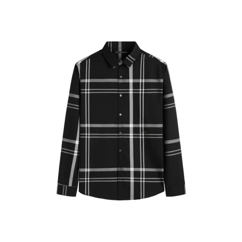 PEACEBIRD MEN Рубашка Мужская Черная Белая Серая