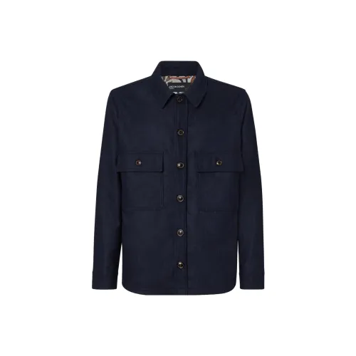 JACOB COHEN Синий Шерстяная Фланелевая Рубашка-Оверсайз Мужская Смешанный Цвет Синий