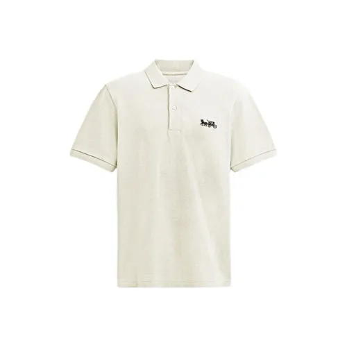 COACH SS24 Поло Мужское Белое