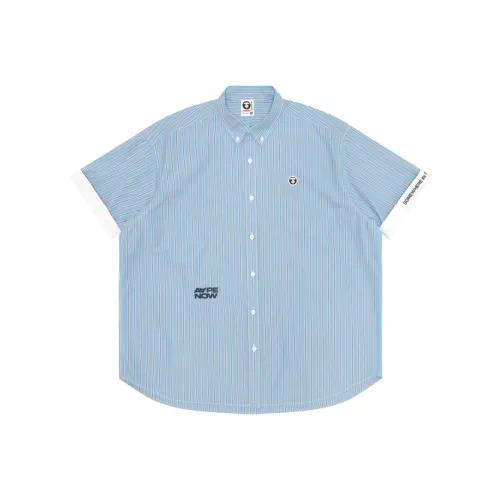 AAPE Синий BLA Мужские Рубашки