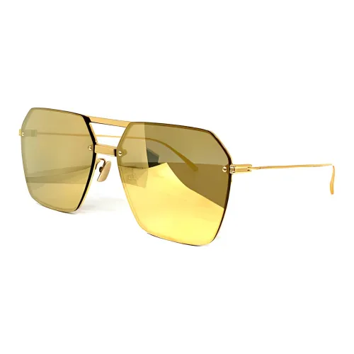 Bottega Veneta Металл Aviator Солнцезащитные очки Женские Золотые