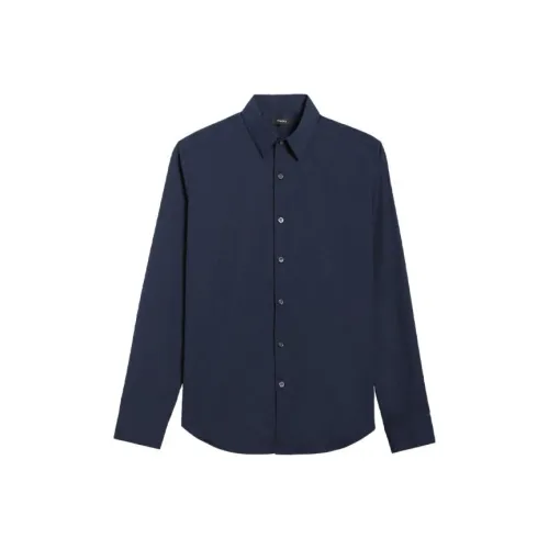 THEORY Темно-синие мужские рубашки