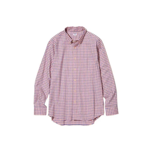 UNIQLO Персиково-розовые унисекс рубашки