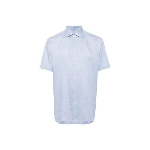 BRIONI SS24 Рубашка Мужская Небесно-Синий