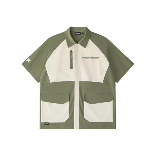 FILA FUSION Verdant Морской Зеленый Мужские Рубашки