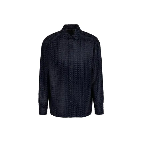 EMPORIO ARMANI Рубашка Мужская Джинсовая Синяя