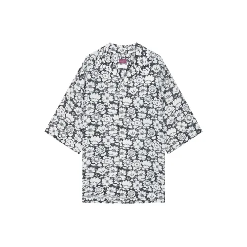 CROQUIS Рубашка Мужская Черная с цветочным узором