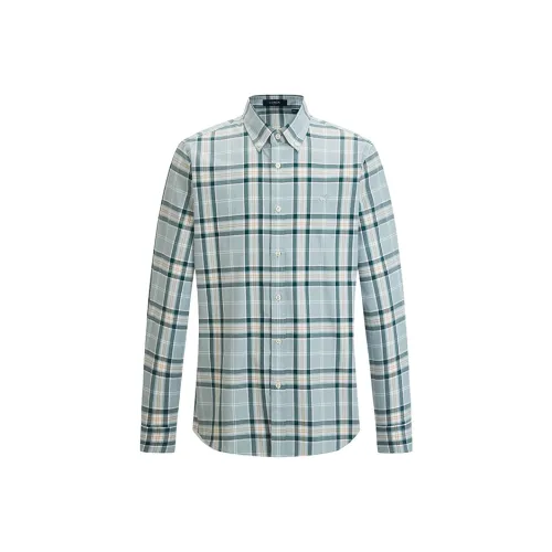 LONDA 1958 Рубашка Мужская Зеленая Клетка 76
