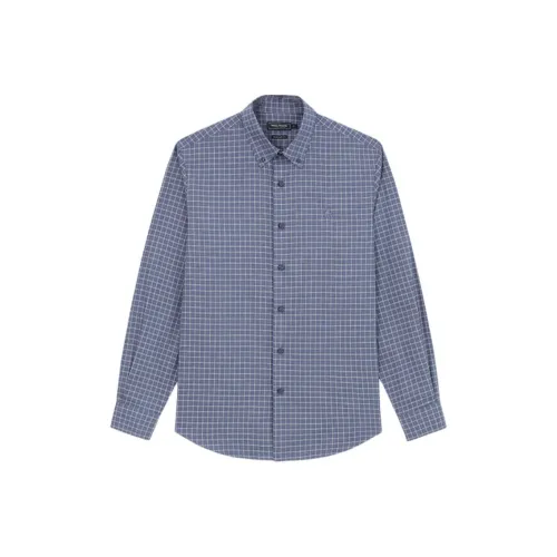 TREK TRAVEL Blue Men's Shirts TREK TRAVEL Синий Мужские Рубашки