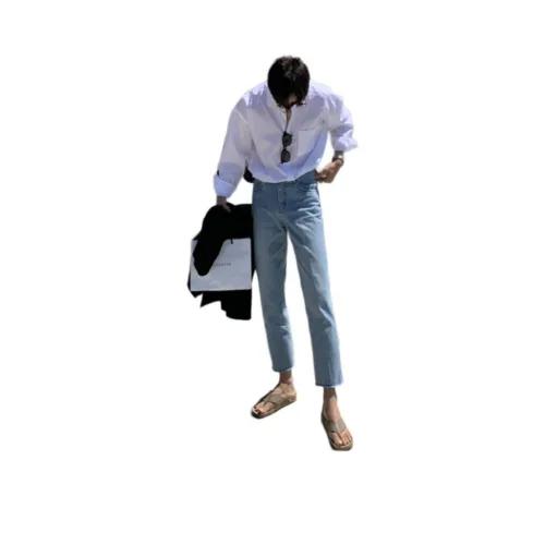 BISHE Белый Мужская Рубашка