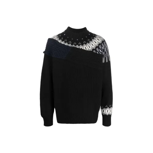 Sacai совместный бренд Черные мужские свитеры