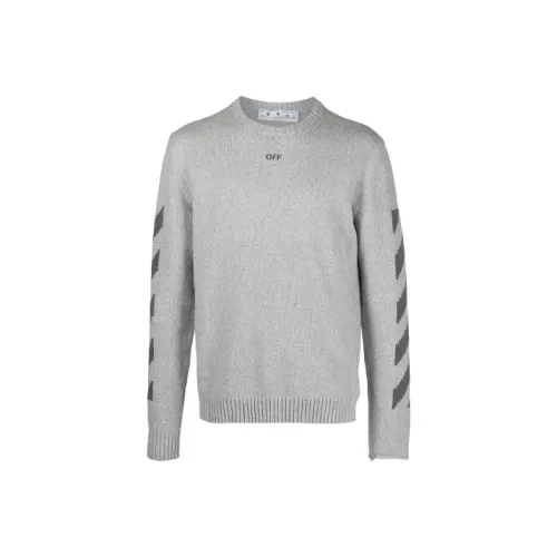 Off Белый SS21 Серый Мужские Свитера