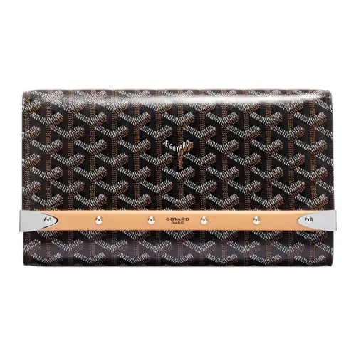 GOYARD Monte Carlo Холст и Кожа Клатч Сумка через плечо Маленькая Женская Черная