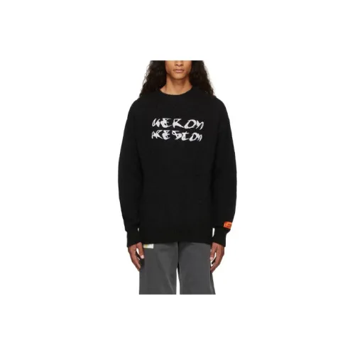 HERON PRESTON Мужские черные свитеры