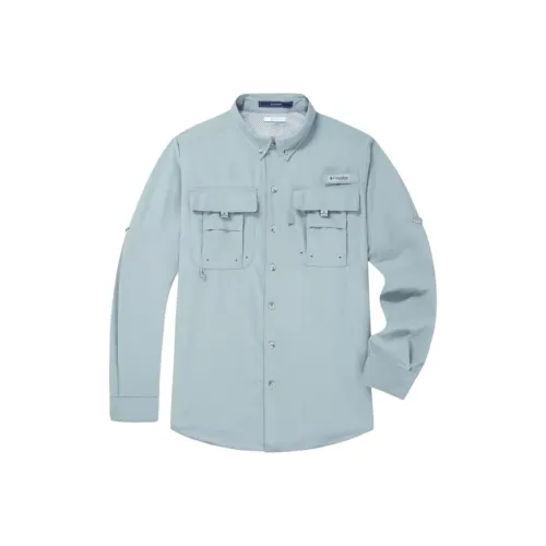 Коллаборация Columbia PFG Рубашка Унисекс Light Blue